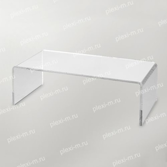 Подставка подиум из оргстекла П-образная 20х7х10 см, толщина 5 мм, PP-200070-100T5